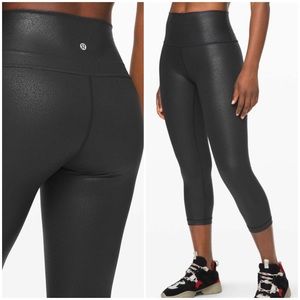Lululemon Foil High-Rise Wunder Under Crop Legging